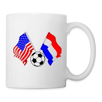 Football Pays-Bas vs États-Unis - Mug blanc - blanc - Droite