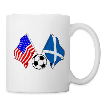 Football Scotland vs USA - Mug - white - Right