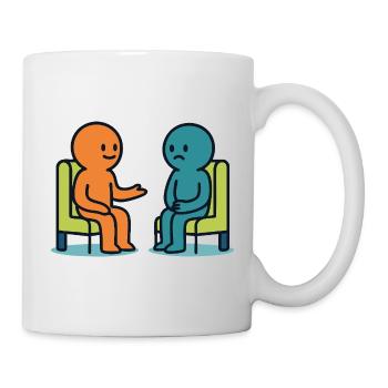 Mental Health – Minimalist Illustration - Mug - white - Right