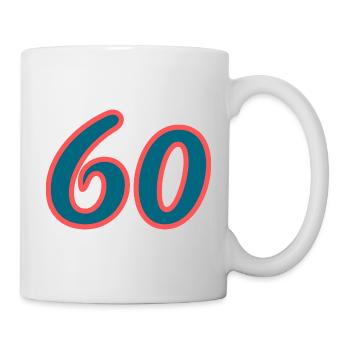 60. 60 ANS. 60e ANNIVERSAIRE. ANNIVERSAIRE 60 ANS. - Mug blanc - blanc - Droite