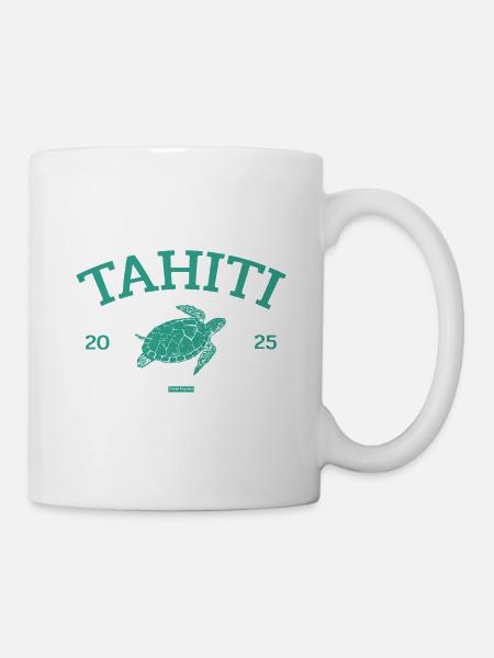 Tahiti - Turtle - French Polynesia - Schildkröte - Tasse - Weiß