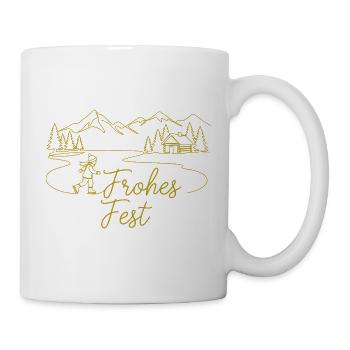 Merry Christmas Winter Landscape - Mug - white - Right