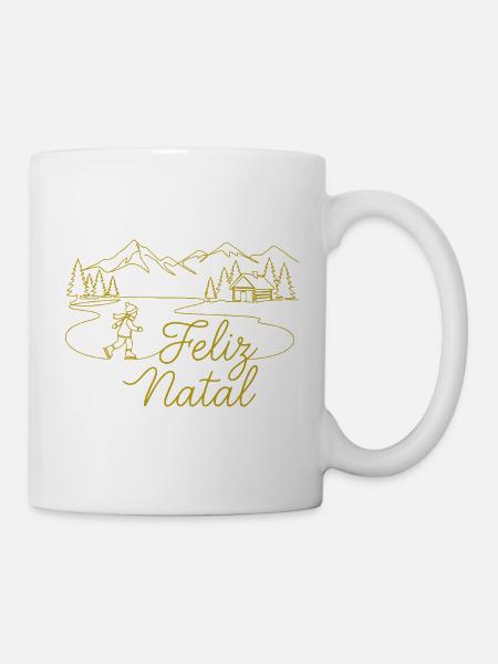 Feliz Natal Winterlandschaft weihnachtlich - Tasse - Weiß