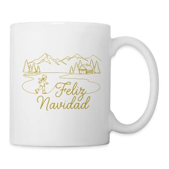 Feliz Navidad Winterlandschaft winterlich - Tasse - Weiß - Rechts