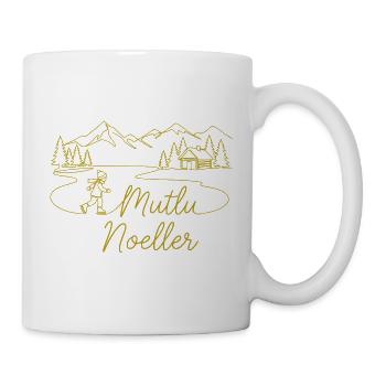 Paysage hivernal de Noël de Mutlu Noeller - Mug blanc - blanc - Droite