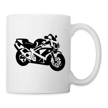 motocyclette - Mug blanc - blanc - Droite