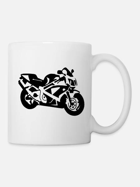 Motorrad - Tasse - Weiß