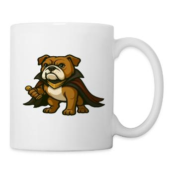 Vampire Hunter Bulldog Mascot in Dark Cape - Mug - white - Right