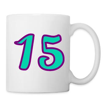 15. 15 ANS. 15e ANNIVERSAIRE. ANNIVERSAIRE 15 ANS. - Mug blanc - blanc - Droite