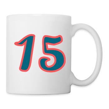 15. 15 YEARS. 15th ANNIVERSARY. 15 YEAR ANNIVERSARY. - Mug - white - Right