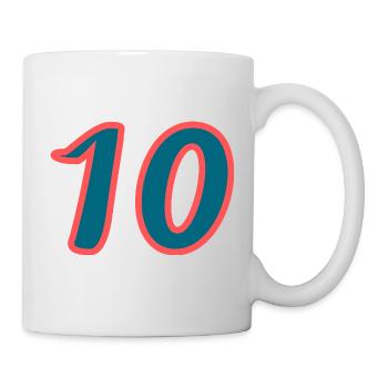 10. 10 YEARS. 10th ANNIVERSARY. 10 YEAR ANNIVERSARY. - Mug - white - Right