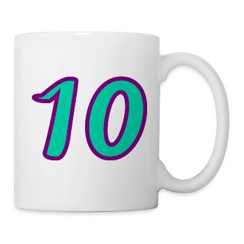 10. 10 YEARS. 10th ANNIVERSARY. 10 YEAR ANNIVERSARY. - Mug - white - Right
