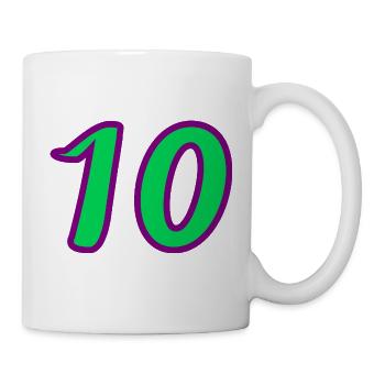 10. 10 YEARS. 10th ANNIVERSARY. 10 YEAR ANNIVERSARY. - Mug - white - Right