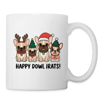 Joyeuse Dowl Irats Drôles Bouledogues Français - Mug blanc - blanc - Droite