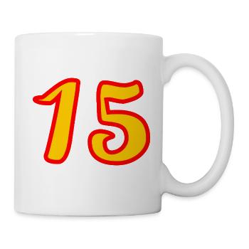 15. 15 YEARS. 15th ANNIVERSARY. 15 YEAR ANNIVERSARY. - Mug - white - Right