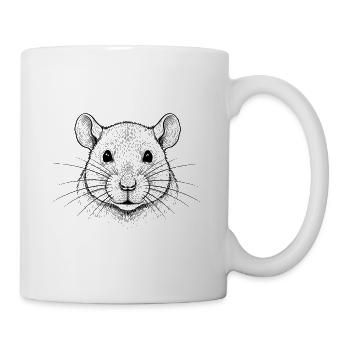 Ratte - Tasse - Weiß - Rechts