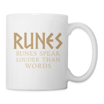 Ancient English Runic Alphabet - Mug - white - Right