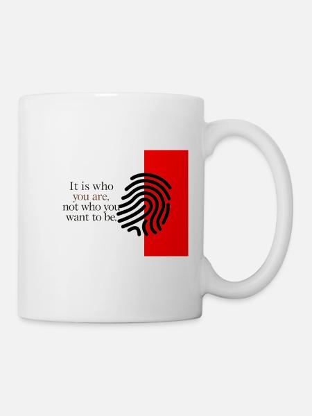Contraste d’empreintes digitales pour le vrai toi - Mug blanc - blanc