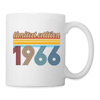 Anniversaire Vintage 1966 Rétro Cadeau Né En 1966 - Mug blanc - blanc - Droite