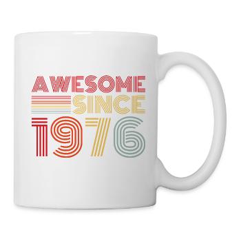 Jahrgang 1976 Retro 1976 Geburtstagsgeschenk - Tasse - Weiß - Rechts