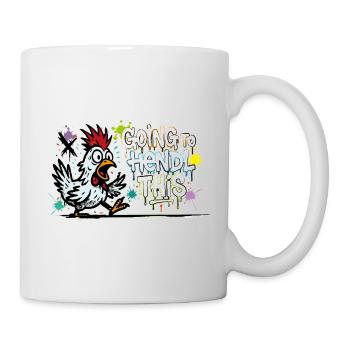 Je vais à Hendl Ce graffiti Denglisch Spruch - Mug blanc - blanc - Droite