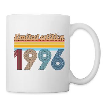 Vintage-Geburtstag 1996 Retro-Geschenk geboren 1996 - Tasse - Weiß - Rechts