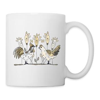 Hahn und Henne - Tasse - Weiß - Rechts