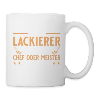 Peintre, artisan, patron ou maître - vernisseur - Mug blanc - blanc - Droite