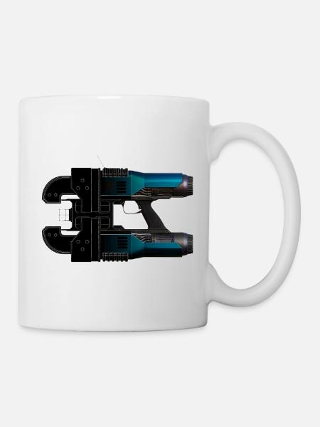 Space Drop Lasercutter - Tasse - Weiß