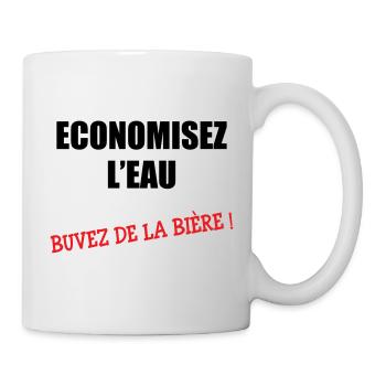 Save water, drink beer - Mug - white - Right
