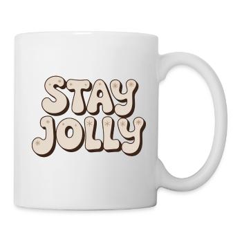 Stay Jolly Retro-Schriftart - Tasse - Weiß - Rechts