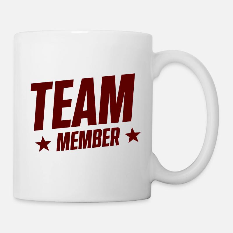 Team Member Emblem mit Sternen - Tasse - Weiß