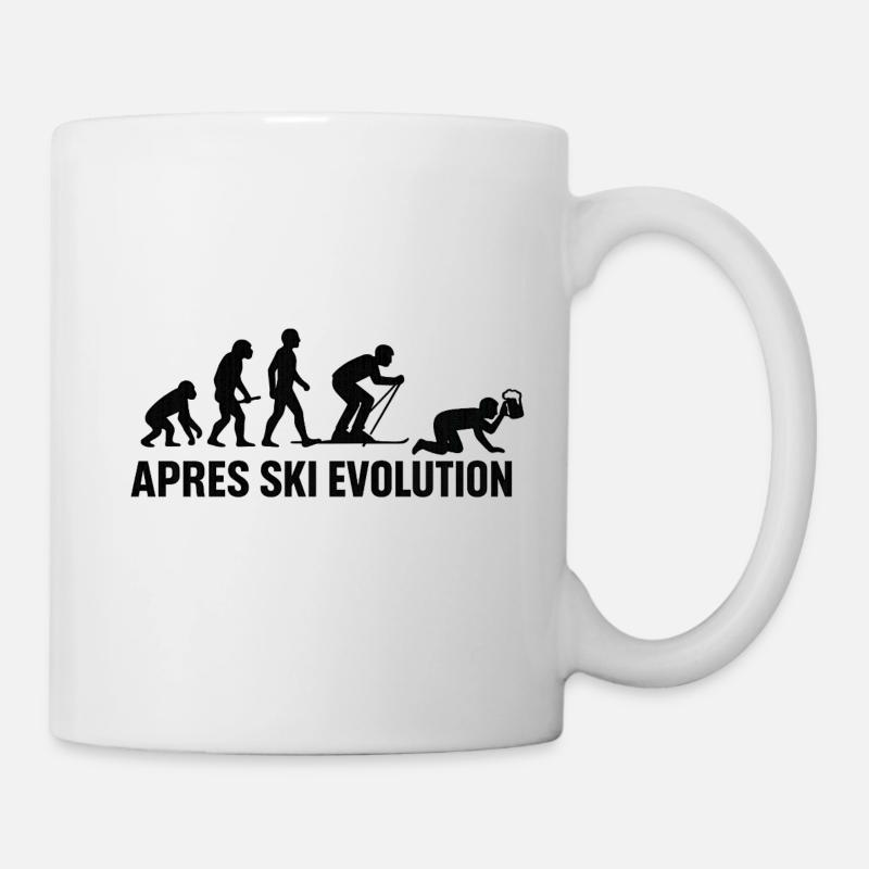  Apres Ski Evolution Skifahren Skiurlaub - Tasse - Weiß