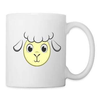 Costume mignon de visage de mouton Animal d’agneau de ferme Kawaii - Mug blanc - blanc - Droite