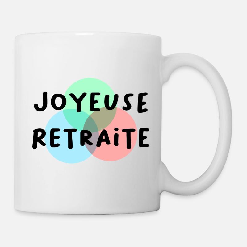 JOYEUSE RETRAITE. RETRAITE. RETRAITEE. RETRAITE - Mug blanc - blanc