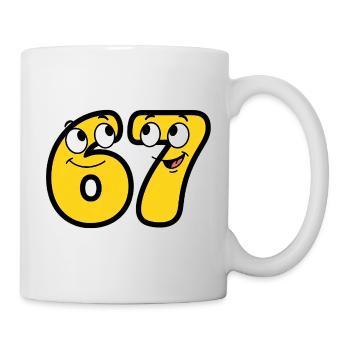 Funny Yellow Cartoon Meme Number 67 - Mug - white - Right