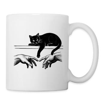 Création d’Adam avec un chat troublant - Mug blanc - blanc - Droite