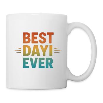 BEST DAYI EVER - Türkischer Onkel Retro Geschenk - Tasse - Weiß - Rechts