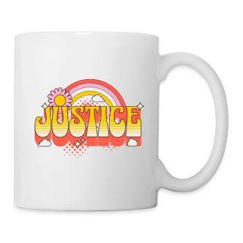 Justice Justice Freedom Peace Tolerance - Mug - white - Right