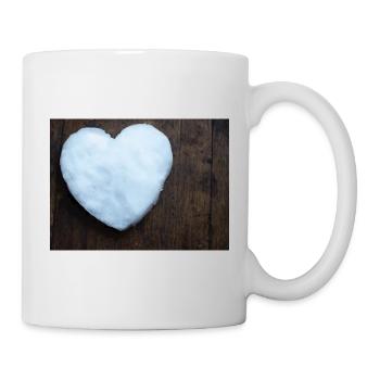 Herz aus Schnee - Tasse - Weiß - Rechts