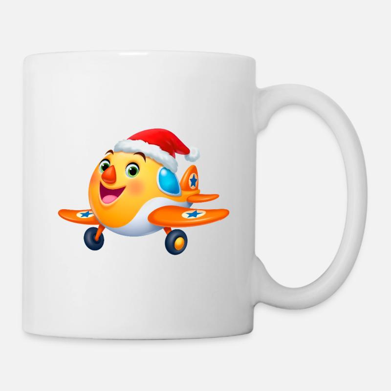 Avion pour enfants de Noël – Avion - Mug blanc - blanc