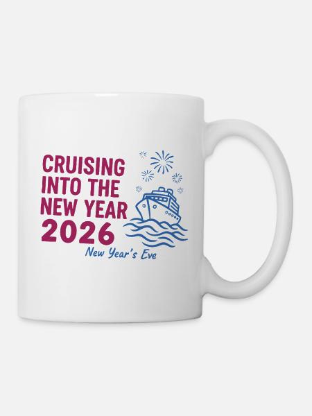 Cruising Into The New Year 2026 New Year's Eve - Mug - white