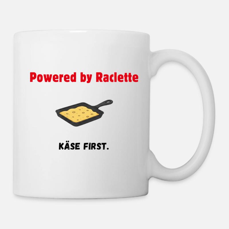 Raclette Liebe - Käse first - powered by Raclette - Tasse - Weiß