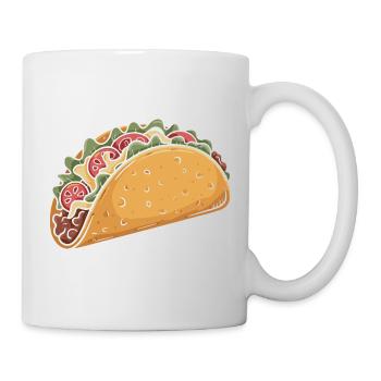 Cartoon Taco Fiesta - Tasse - Weiß - Rechts