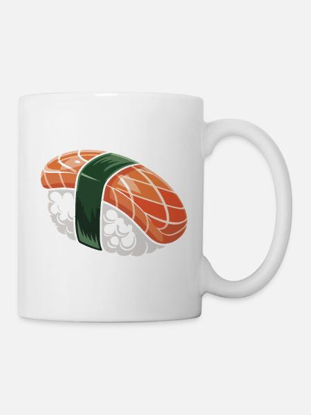 Nigiri Sushi mit Grüner Band - Tasse - Weiß