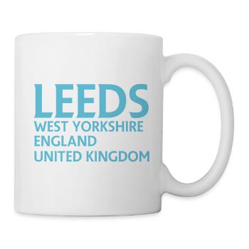 Leeds – England Liedtextdesign - Tasse - Weiß - Rechts