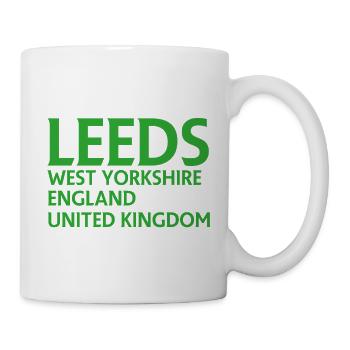 Leeds – England Liedtextdesign - Tasse - Weiß - Rechts