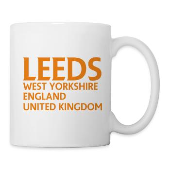 Leeds – England Liedtextdesign - Tasse - Weiß - Rechts