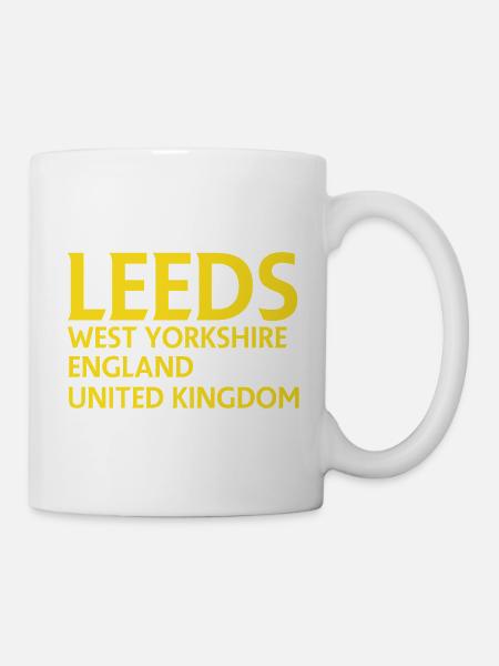 Leeds – England Liedtextdesign - Tasse - Weiß