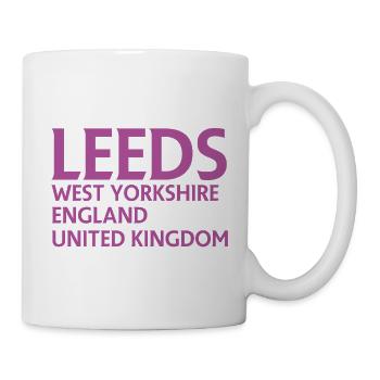 Leeds – England Liedtextdesign - Tasse - Weiß - Rechts